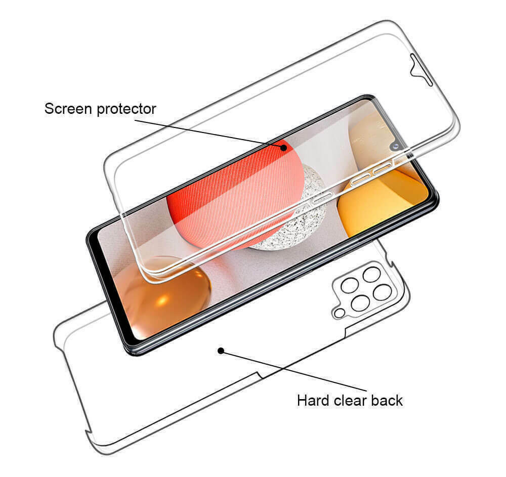 Coque 360 Transparent (avant en gel/arriere dur) Gadget Shield Pour Apple iPhone X/XS