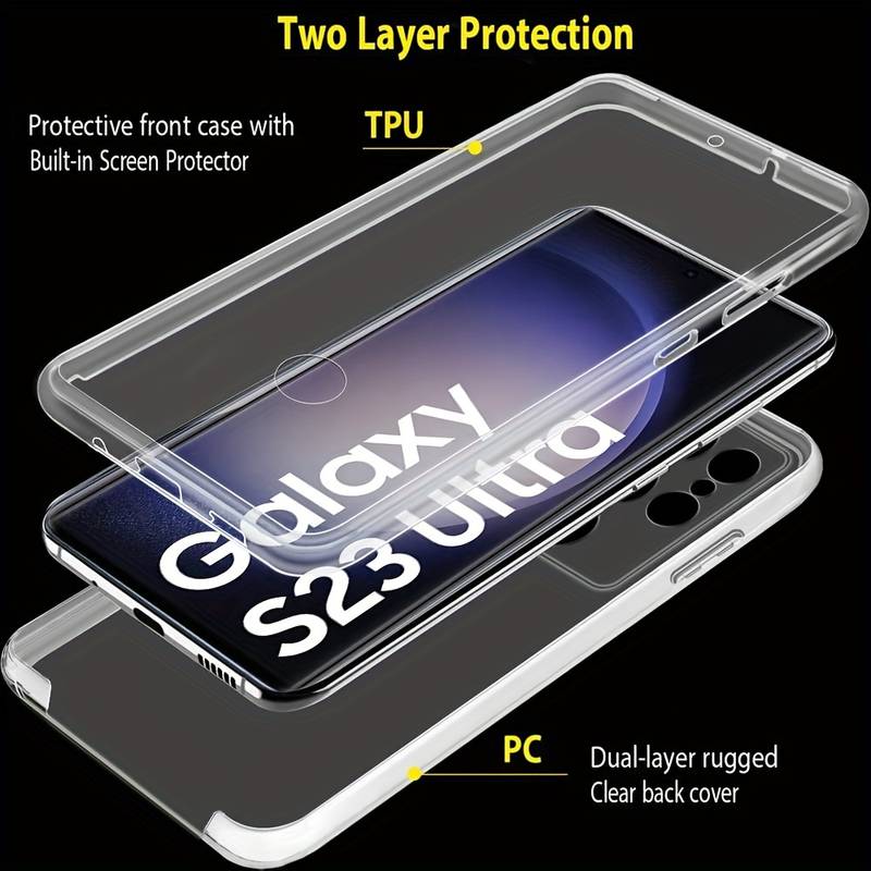 Coque 360 Transparent (avant en gel/arriere dur) Gadget Shield Pour Samsung Galaxy S10 lite