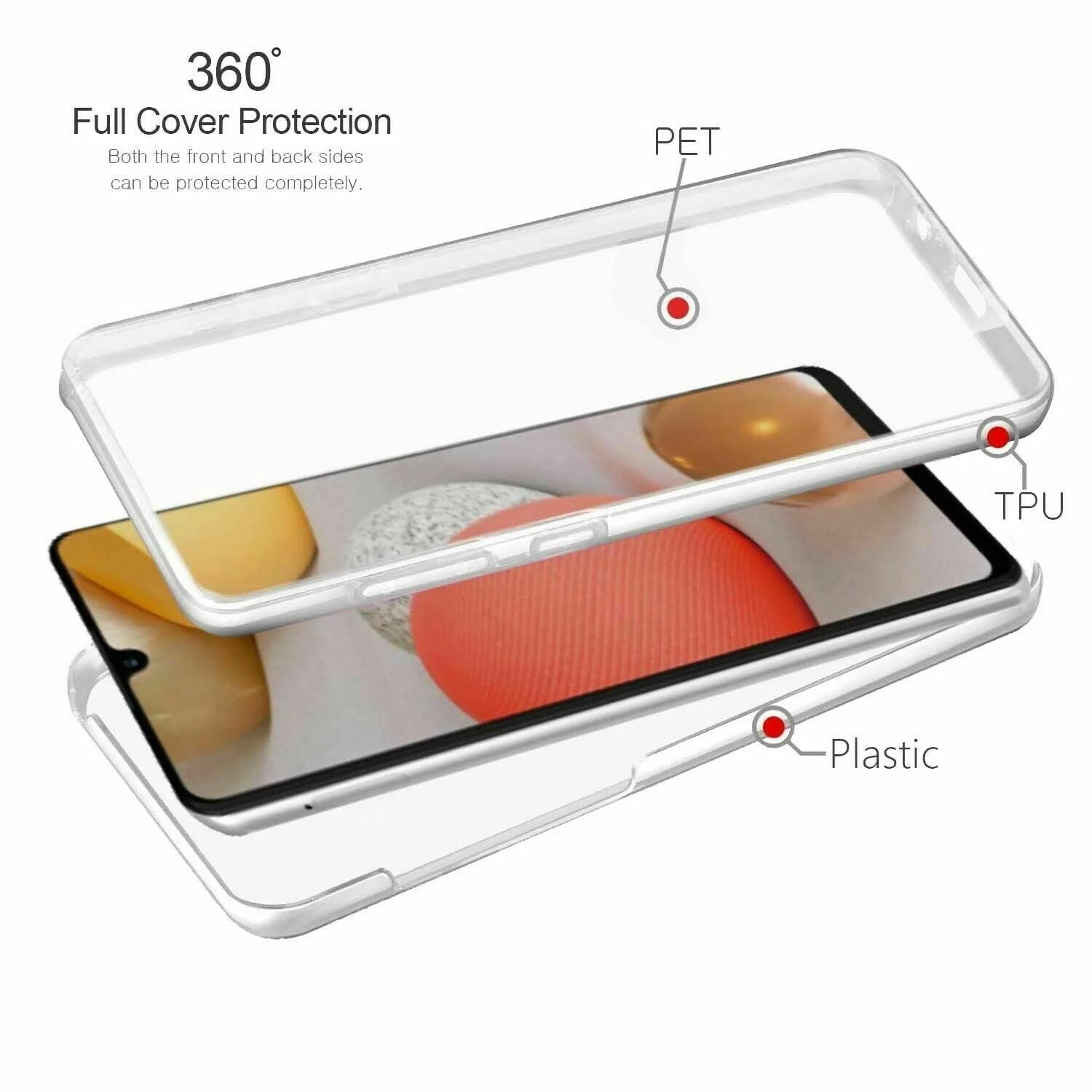 Coque 360 transparent (avant en gel/arriere dur) Gadget Shield pour Samsung Galaxy A21S
