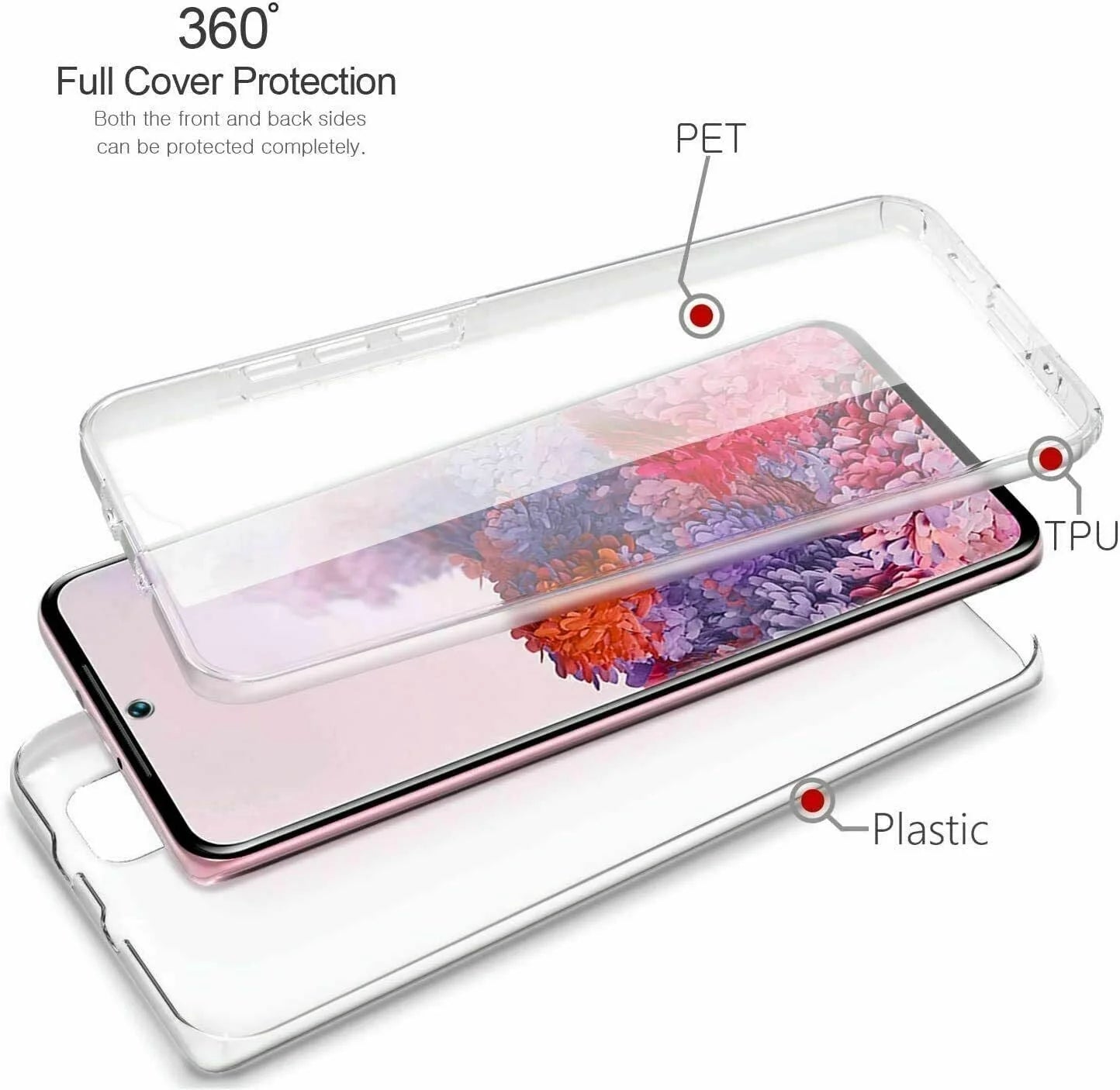 Coque 360 transparent (avant en gel/arriere dur) Gadget Shield pour Samsung Galaxy S23 Ultra
