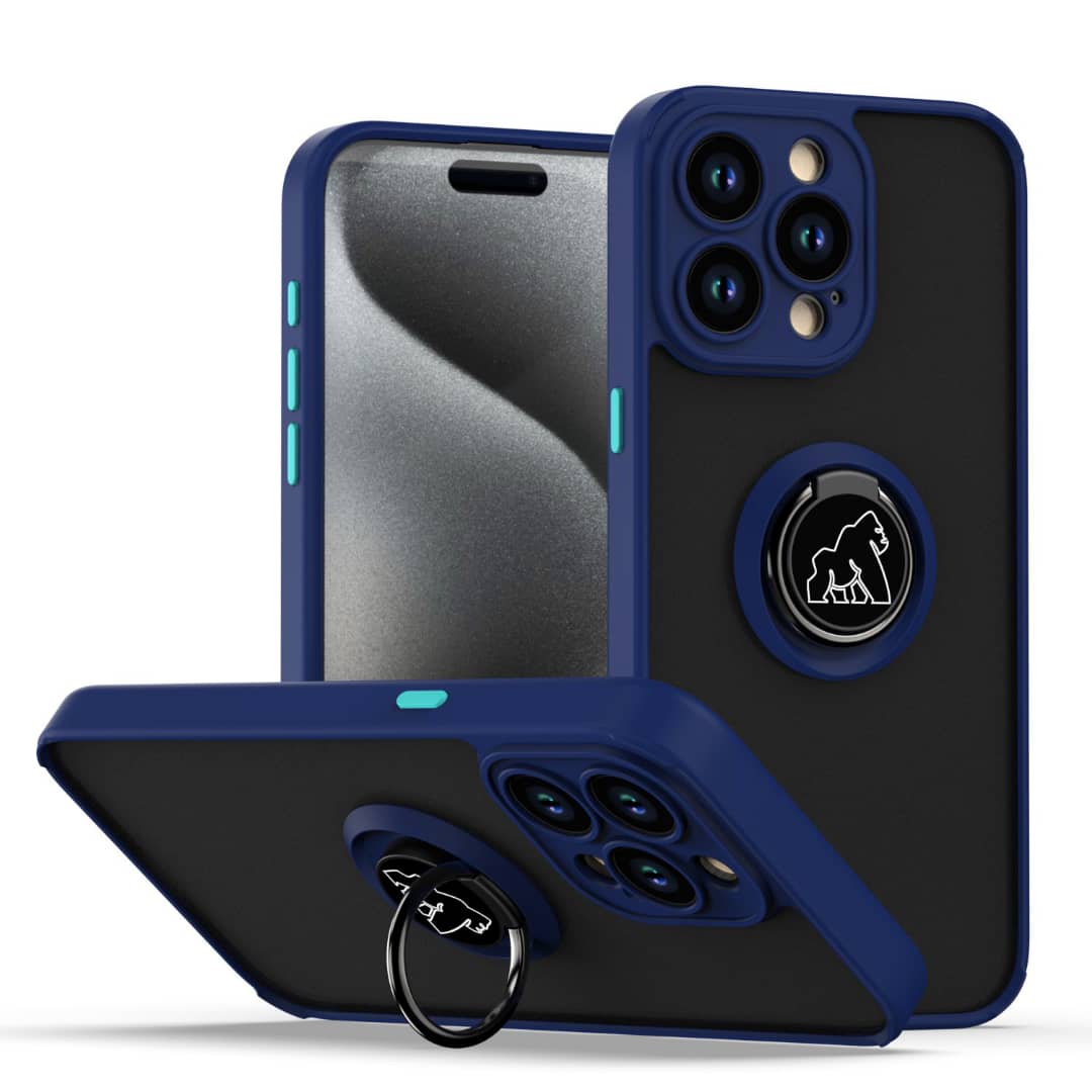 Coque Gorilla Tech  Shadow Ring Bleu Pour Apple iPhone 15 Plus