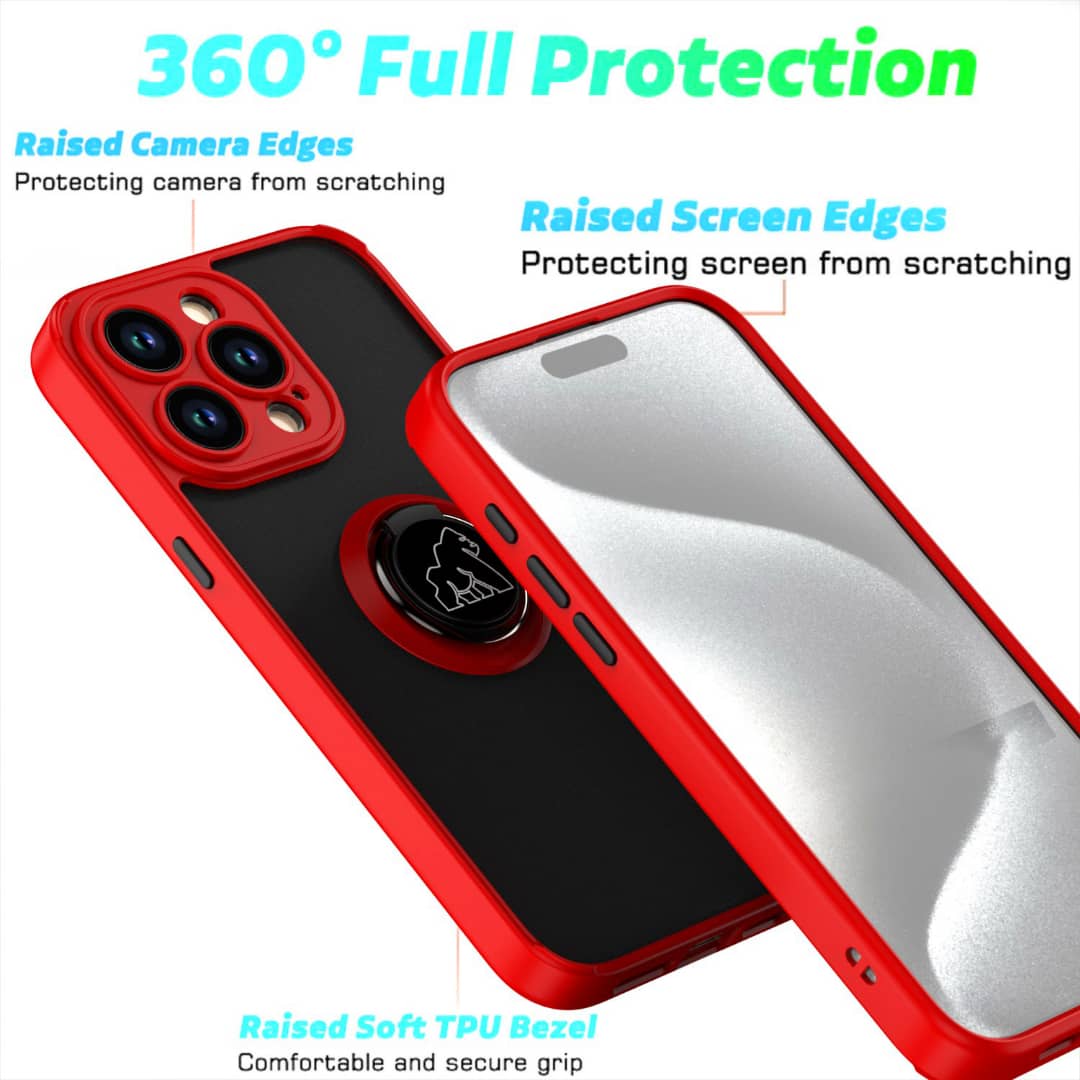 Coque Gorilla Tech  Shadow Ring Rouge Pour Apple iPhone 14 Pro Max