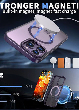 Étui MagSafe Stand Shadow Violet Première Qualité Pour Apple iPhone 17 Pro Max