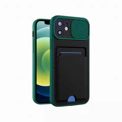 Coque Gorilla Tech Nouveau Design Card Slot Et Protection Caméra Slim Vert  Pour Apple iPhone 12