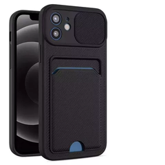 Coque Gorilla Tech Nouveau Design Card Slot Et Protection Caméra Slim Noir Pour Apple iPhone 12  Pro