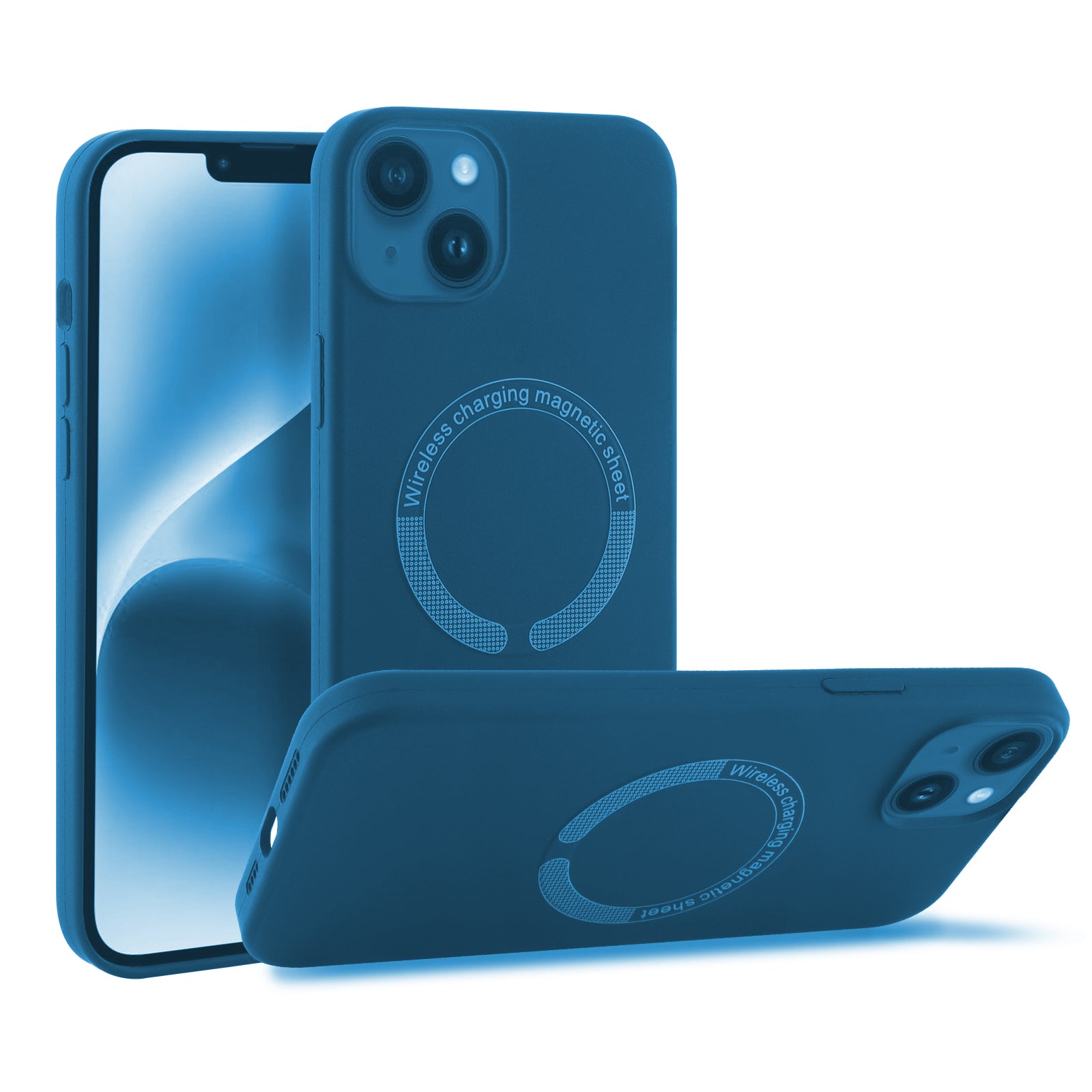 Coque En Silicone Magnetique Gorilla Tech Bleu Qualité Premium Pour Apple iPhone 14