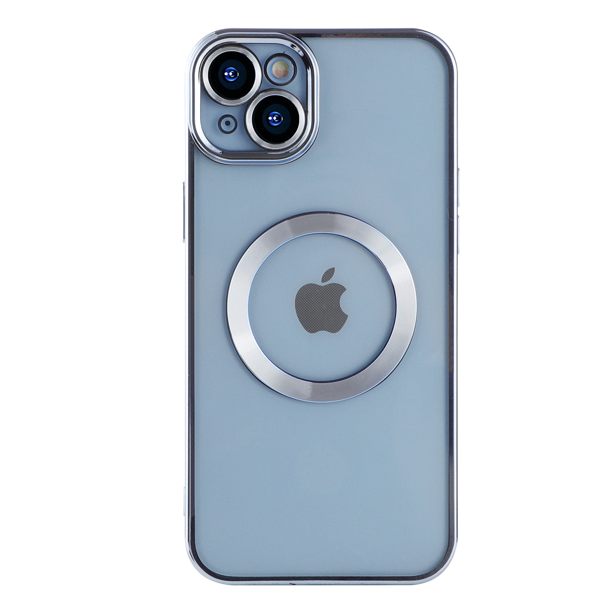 Coque En Gel Magnetique Gorilla Tech Qualité Premium Effet Chromé Bleu Pour Apple iPhone 15 Pro Max