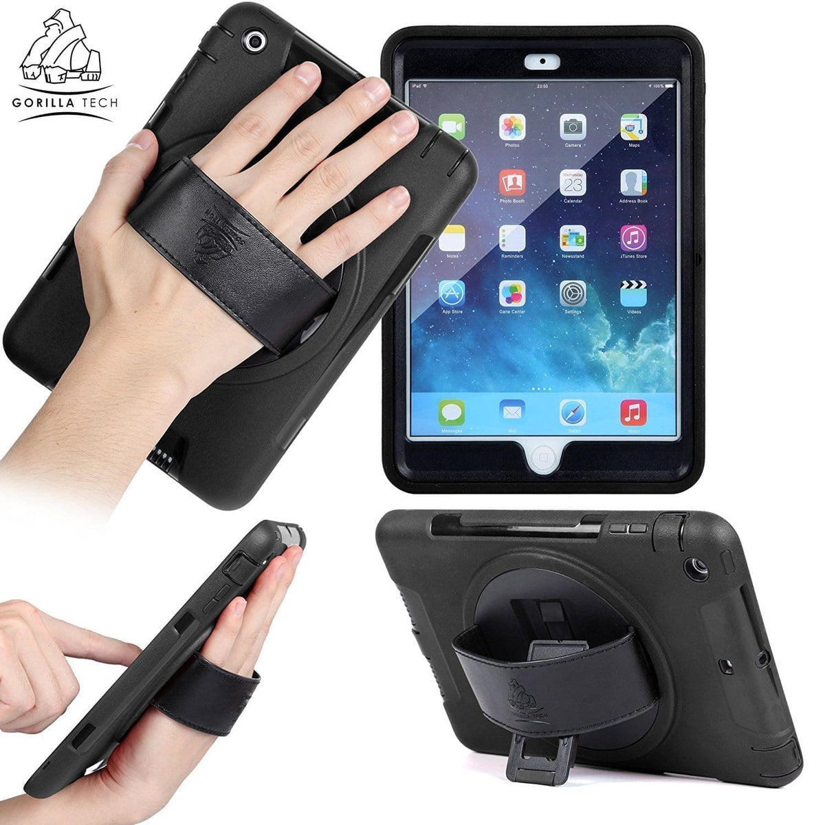 Étui Survivor Avec Rotating 360° Gorilla Tech Noir Pour iPad Air 9.7" (2013)