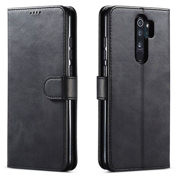 Etui portefeuille noir interieur gel pour Samsung Galaxy A42 5G (bulk)