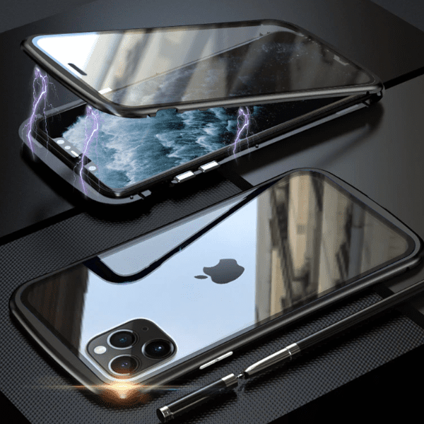 Coque Magnetique Noir En Verres Deux Faces Pour Samsung Galaxy S20 (nouvelle generation)