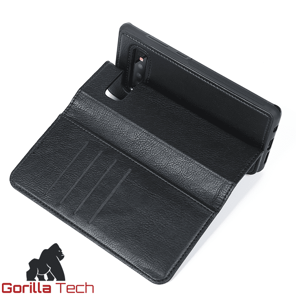 Etui portefeuille premium Gorilla Tech 2 en 1 (étui+coque) noir pour Samsung Galaxy S10E