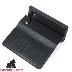 Etui portefeuille premium Gorilla Tech 2 en 1 (étui+coque) noir pour Apple iphone 6/7/8 Plus