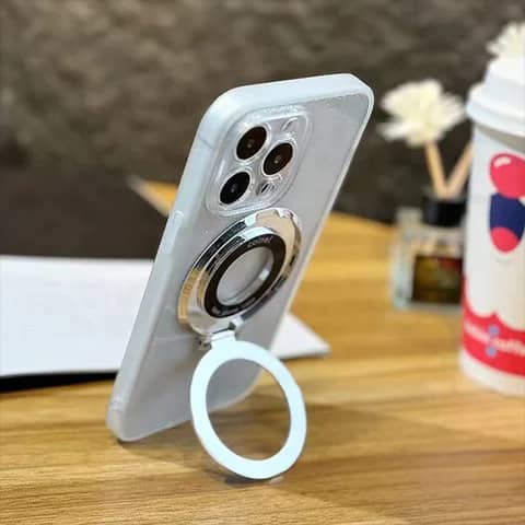 Coque Gorilla Tech  Shadow Ring Glitter Blanc Pour  iPhone 15 Pro