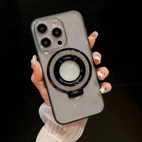 Coque Gorilla Tech  Shadow Ring Glitter Noir  Pour iPhone 15 Pro Max