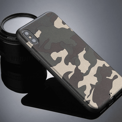 Coque Gadget Shield Green Army En Gel pour Apple iPhone X/XS