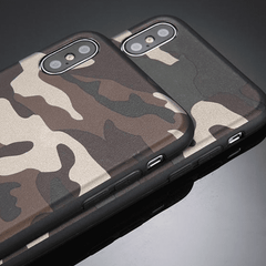 Coque Gadget Shield Green Army En Gel pour Apple iPhone X/XS
