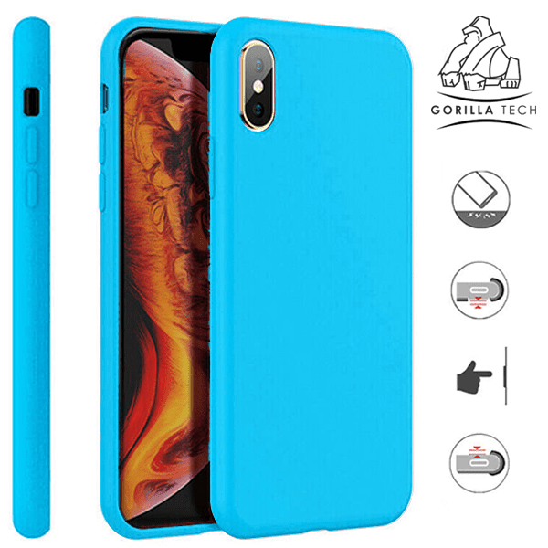 Coque En silicone Gorilla Tech Bleu Ciel Qualité Premium Pour Apple iphone iphone 7/8 Plus
