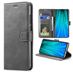 Etui portefeuille noir interieur gel pour Samsung Galaxy A42 5G (bulk)