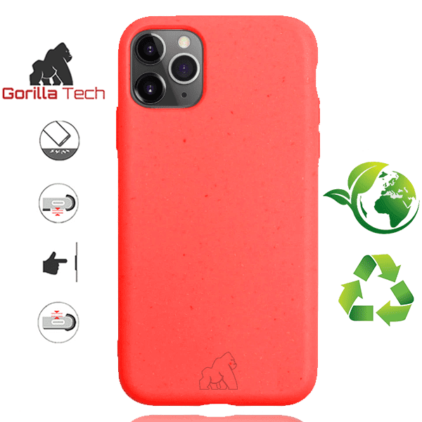 Coque Biodégradable Rouge  Gorilla Tech Pour Apple iPhone 11 pro