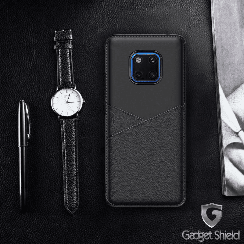Coque en gel Gadget Shield carbon design noir pour Huawei Y7 2018