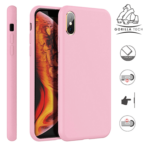 Coque En Silicone Gorilla Tech Rose Qualité Premium Pour Apple iPhone X/XS