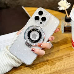 Coque Gorilla Tech  Shadow Ring Glitter Blanc Pour  iPhone 15 Pro Max