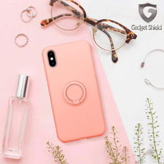 Coque ring silicone Gadget Shield rose pour Samsung Galaxy A20/A30/M10S