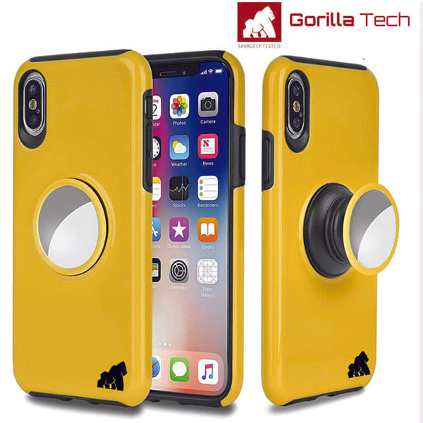 Coque Gorilla Tech Pop Support Jaune Pour Apple iPhone X/XS