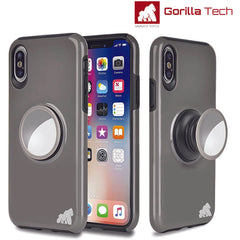 Coque Gorilla Tech Pop Support Gris Pour Apple iPhone X/XS