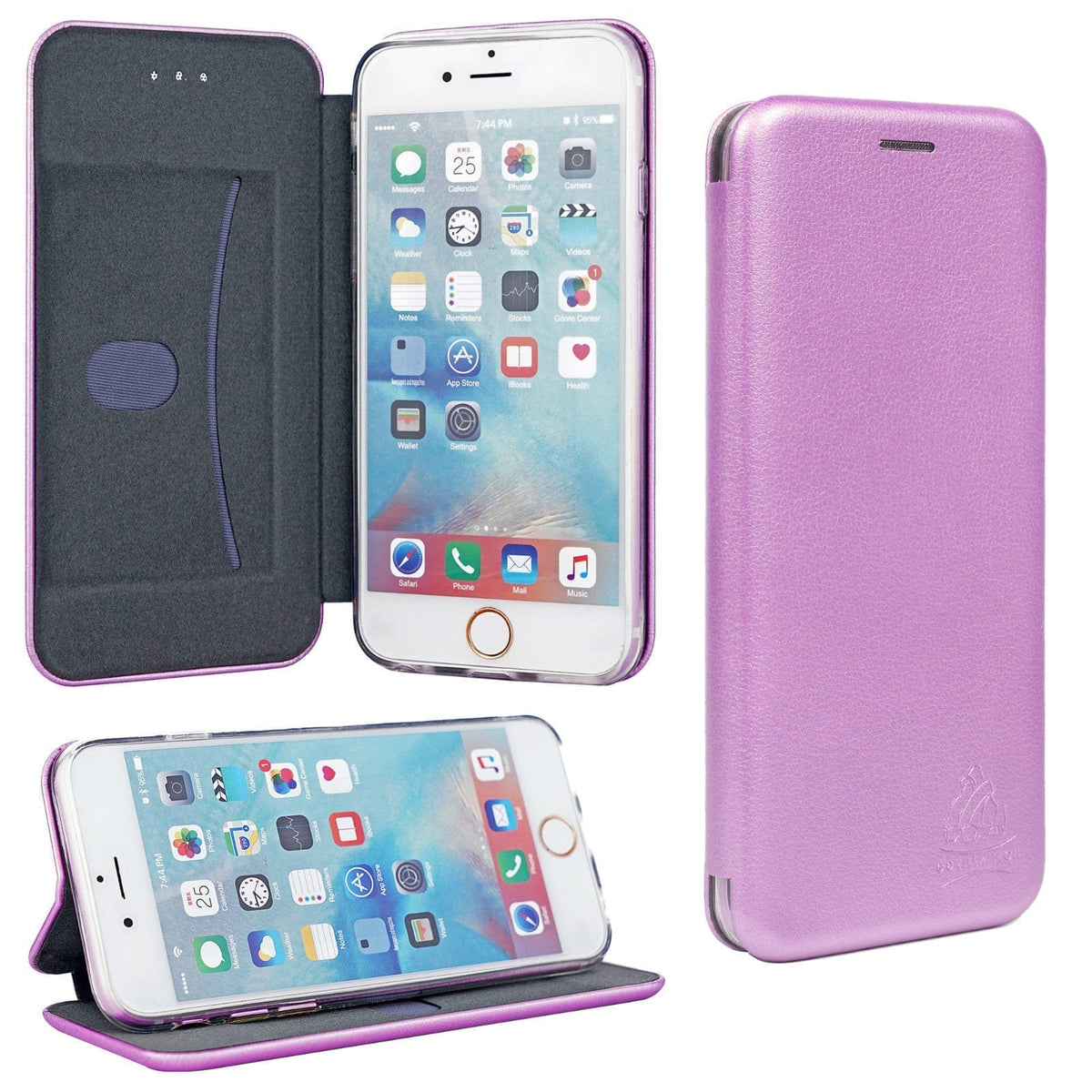 Etui 3D book Gorilla Tech violet Pour Apple iPhone 6/6S
