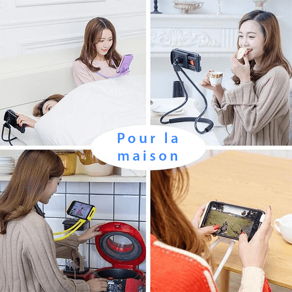 Selfie Stick Flexible and Rotating 360° /Smartphone Holder Pink color