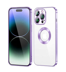 Coque  En Gel Magnetique Gorilla Tech Qualité Premium Effet Chromé  Violet Pour Apple iPhone 15