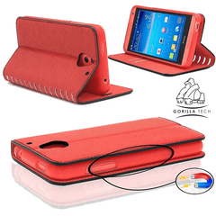 Etui New Book Gorilla Tech Rouge Pour Samsung Galaxy Note 3