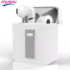 Ecouteur bluetooth Musky blanc compatible IOS et Android (qualité  platinium)