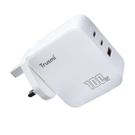 TRUSMI Chargeur Rapide USB-C 100W PD – Modèle CH22-02 – Prise Secteur, Blanc