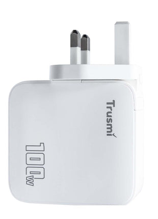 TRUSMI Chargeur Rapide USB-C 100W PD – Modèle CH22-02 – Prise Secteur, Blanc