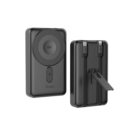 Digital Power Bank Magnetic , Batterie Externe TRUSMI Noir 10000 mAh TRUSMI PB12-01 15W