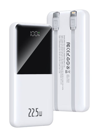 Digital Power Bank, Batterie Externe TRUSMI 20000 mAh PB03-022 PD22.5W Couleur Blanc