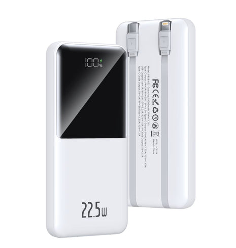 Digital Power Bank, Batterie Externe TRUSMI 20000 mAh PB03-022 PD22.5W Couleur Blanc
