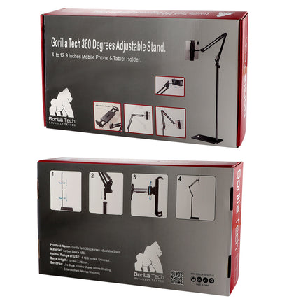 Support Gorilla Tech Pour Smartphone Et Tablette Extensible 360 Degrés (175CM)