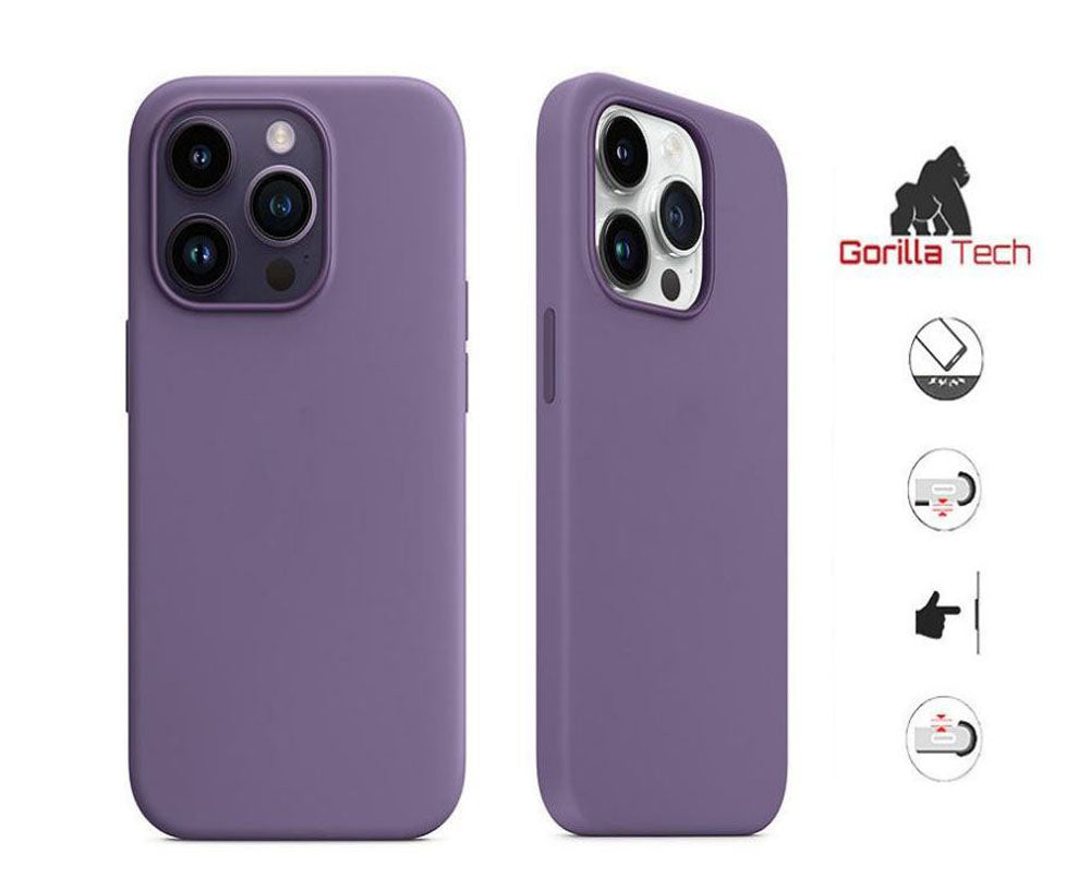 Pack de 10 Coque En Silicone Gorilla Tech Violet Foncé Qualité Premium Pour Apple iPhone 15