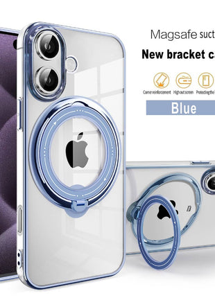 Coque  En Gel Gorilla Tech Qualité Premium a Anneau Magnétique Rotatif Bleu Pour iPhone 14 Pro Max