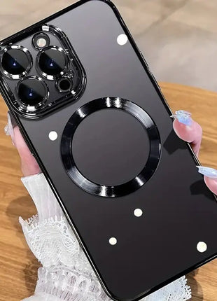 Coque  En Gel Magnetique Gorilla Tech Qualité Premium effet Chromé Noir  Pour Apple iPhone 14 Pro Max