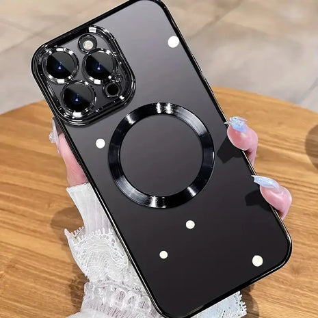 Coque  En Gel Magnetique Gorilla Tech Qualité Premium effet Chromé Noir  Pour Apple iPhone 14 Pro Max
