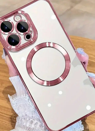 Coque En Gel Magnetique Gorilla Tech Qualité Premium Effet Chromé Rose Gold Pour Apple iPhone 14 Pro Max