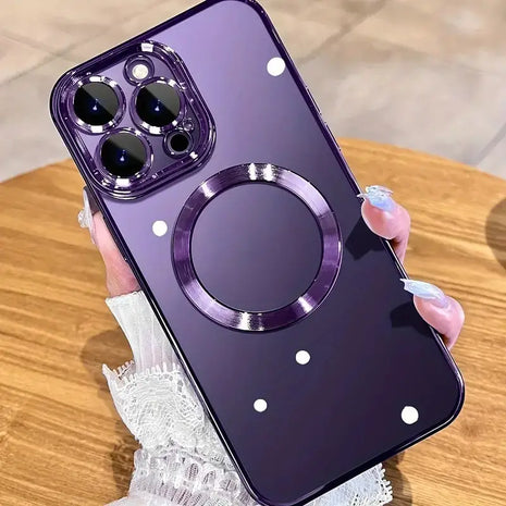 Coque  En Gel Magnetique Gorilla Tech Qualité Premium Effet Chromé  Violet Pour Apple iPhone 14 Pro Max