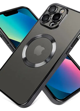 Coque  En Gel Magnetique Gorilla Tech Qualité Premium effet Chromé Noir  Pour Apple iPhone 14 Pro Max