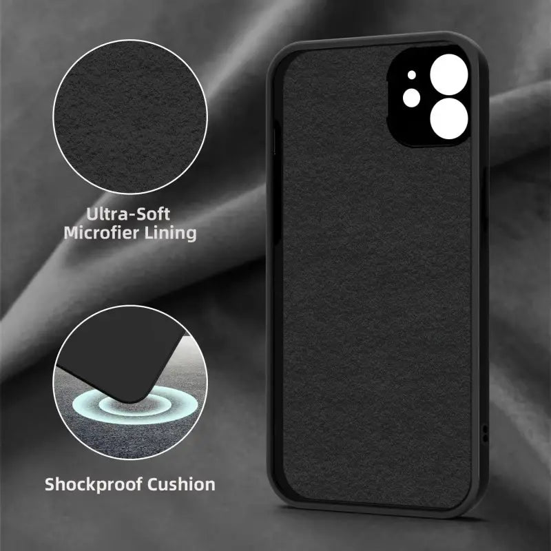Coque En Silicone  Noir Qualité Premium Pour Apple iPhone 12 Mini( bulk)