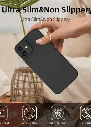 Coque En Silicone  Noir Qualité Premium Pour Apple iPhone 14 Pro Max (Bulk)