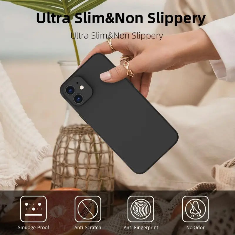 Coque en Silicone  Qualité Premium Pour Apple iPhone 17 Pro Max Noir